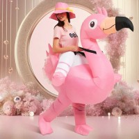 Aufblasbares Kostüm Flamingo Fasnacht Fasching Karneval